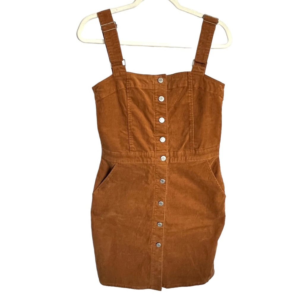 GAP Corduroy Button Front Overall Dress Sz S